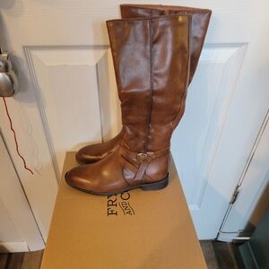 Frye Brown Leather Knee-High Boots